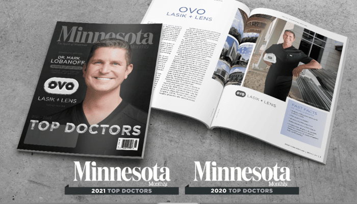 The new OVO lasik+lens based in Minneapolis, mn. OVO was founded by dr. Lobanoff, the award winning lasik doctor.