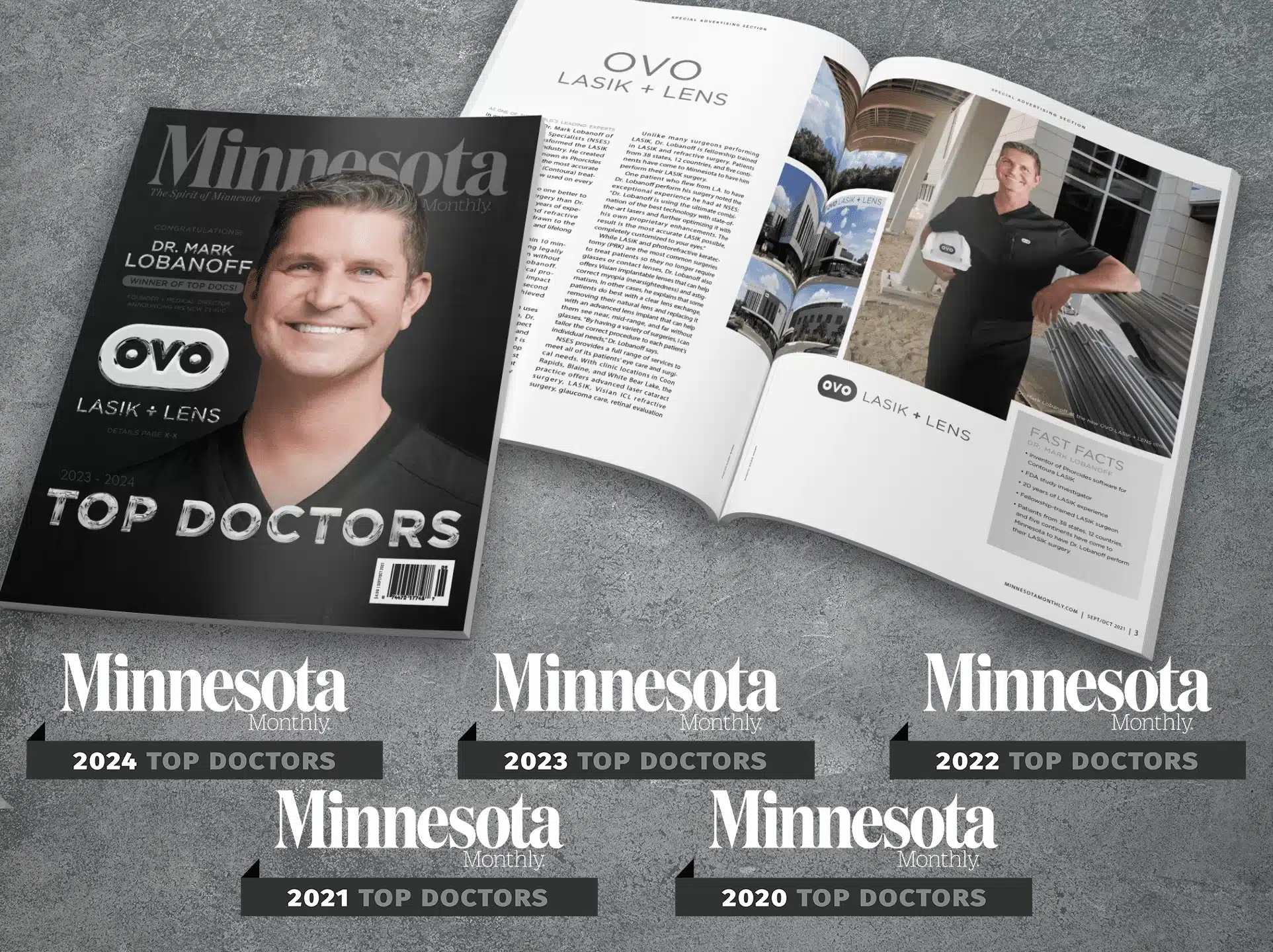 The new OVO lasik+lens based in Minneapolis, mn. OVO was founded by dr. Lobanoff, the award winning lasik doctor.