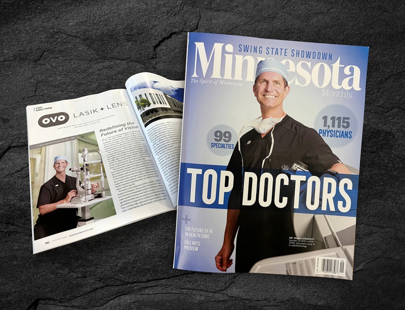 With over two decades of experience in cataract surgery, Dr. Mark Lobanoff graces the cover of Minnesota Monthly's Top Doctors issue