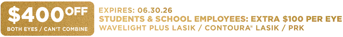 OVO LASIK + LEN's monthly vision correction promotion