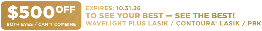 OVO LASIK + LEN's monthly vision correction promotion for LASIK and PRK